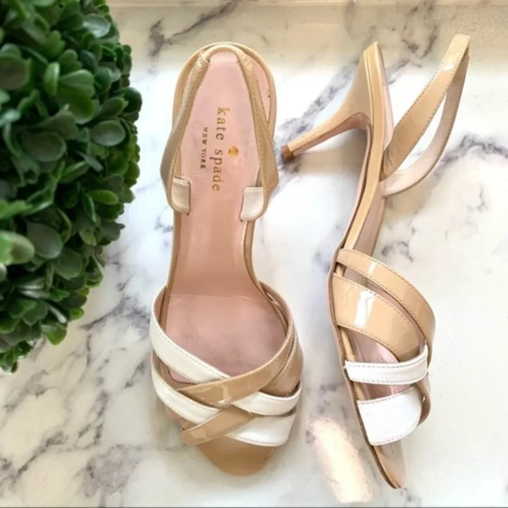 KATE SPADE Sasha Patent Slingback Heel Size 8.5